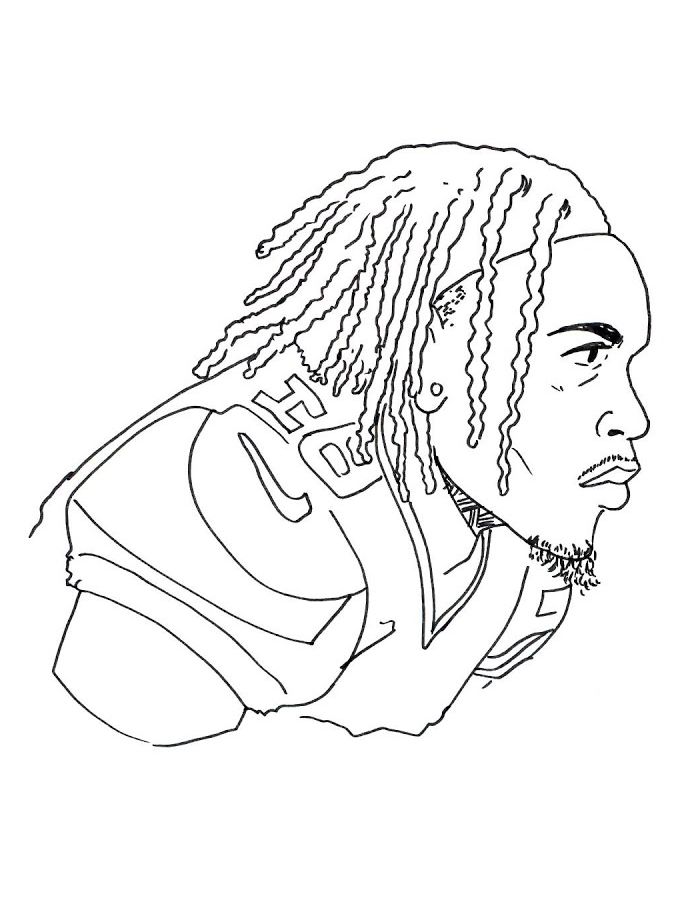 Justin Jefferson  coloring page